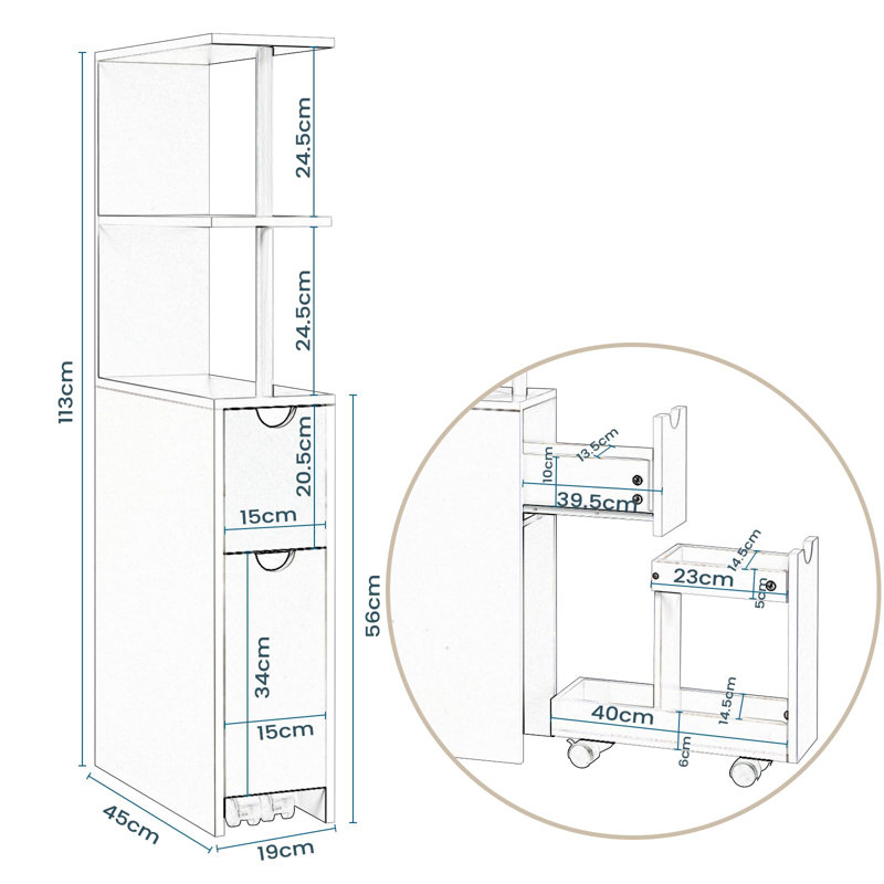 Freestanding Linen Cabinet