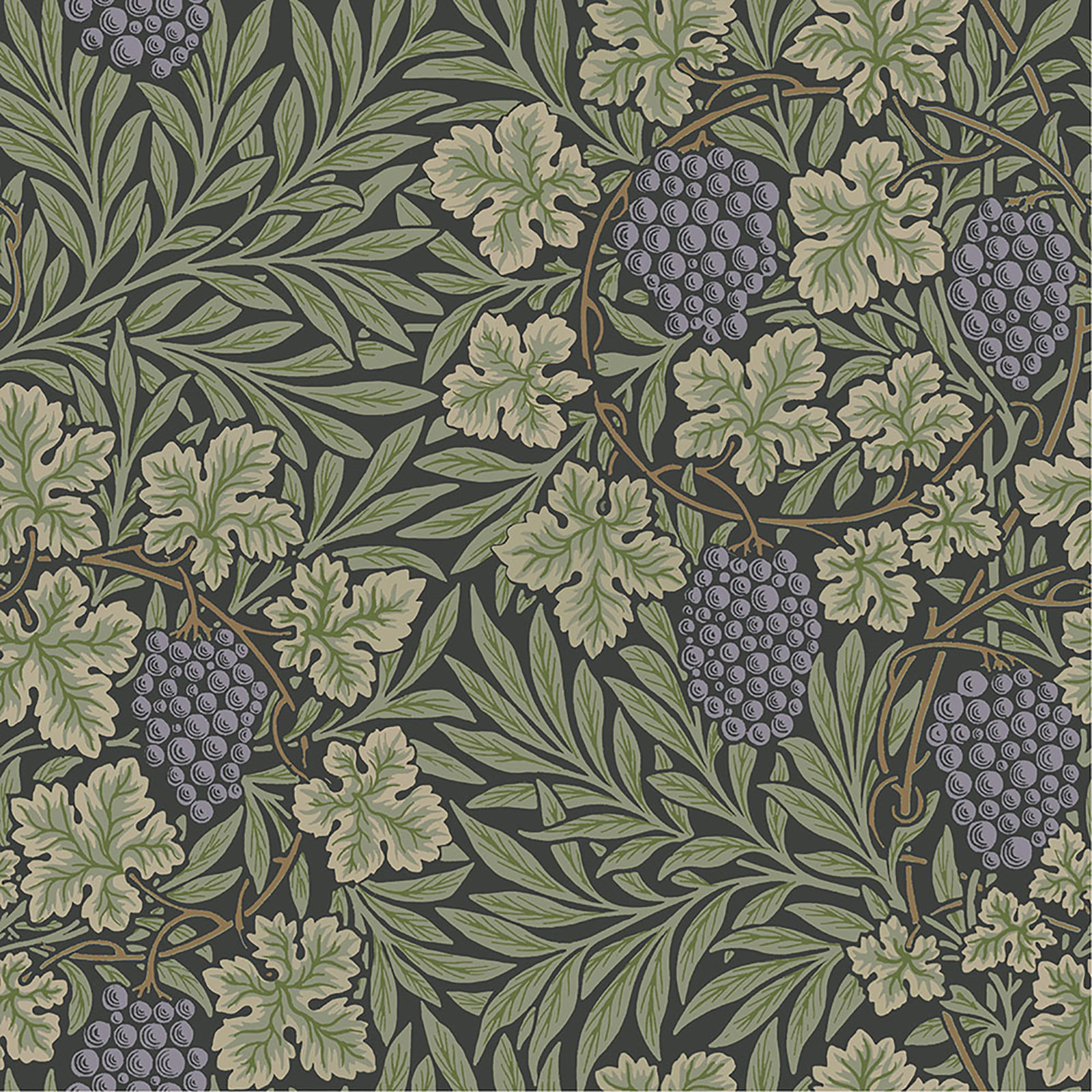 Vine Floral Wallpaper, Green