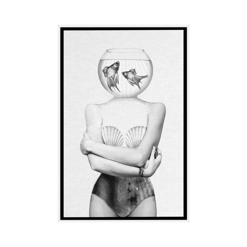 Pisces by Jenny Rome - Print on Canvas, White Framed, 66.04 cm H x 45.72 cm W