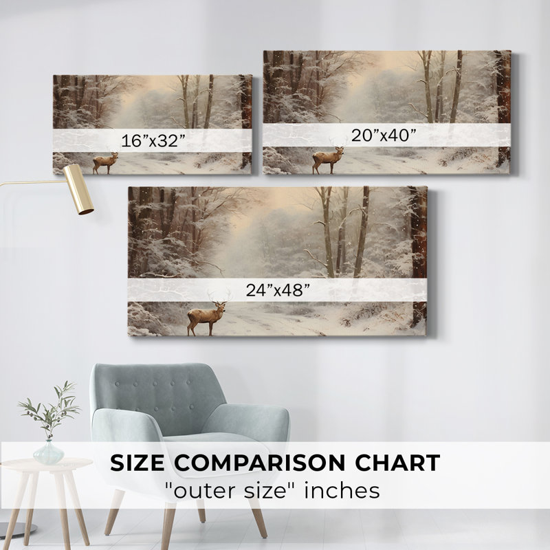 Série paysage - CMXCI - Toile tendue avec châssis - Prêt à accrocher, H 16 po x l 32 po