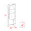 Syrah Corner Bar Cabinet, Two External Shelves