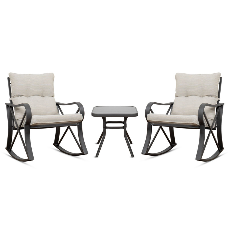 Fultonham 2 - Person Bistro Set with Cushions, Beige