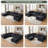 8-Piece Modular Compression Upholstered Sectional Sofa-1305060228-1303161394
