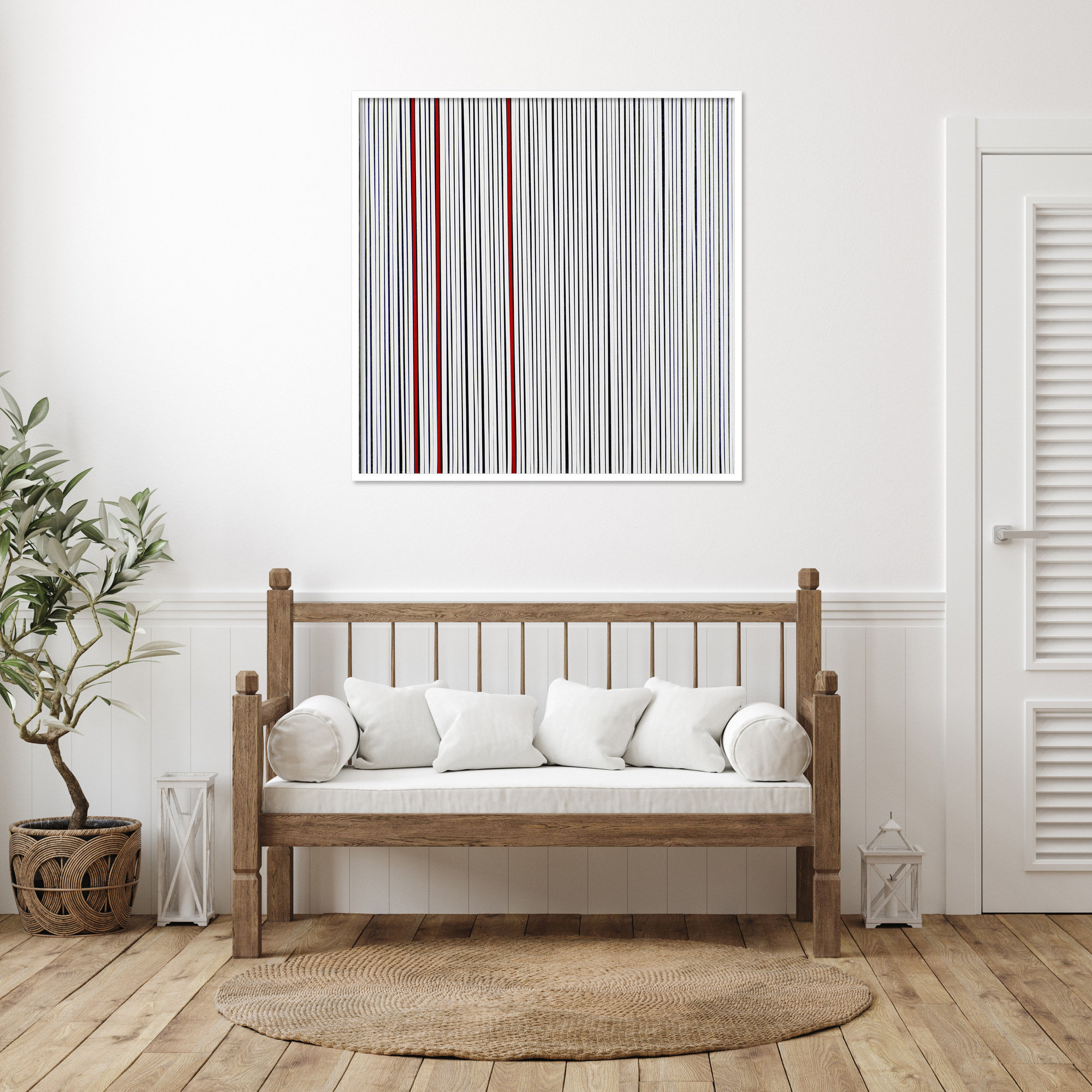 Mostly White by Alex Dunn, White, 41" H x 41" W x 1" D