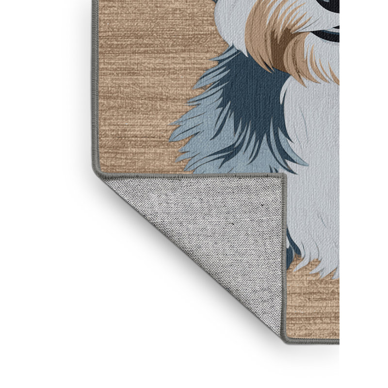  Tapis lavable pour chien Bedlington Terrier, Rectangle de 5 pi x 8 pi