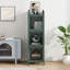 Armoire à porte en verre à trois niveaux 47,24 po Jussiah-430876033
