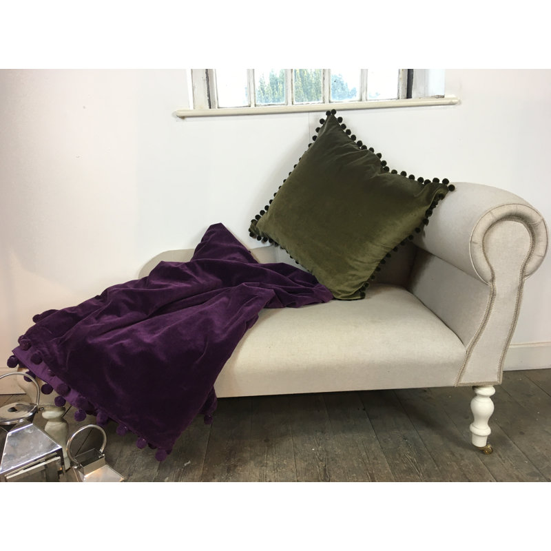 Reith Hand Woven Throw Blanket, Aubergine purple