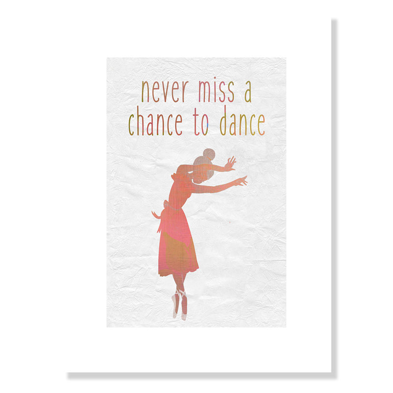 Impression sur papier Dance B, H 10 po x l 8 po x P 1 po, Papier