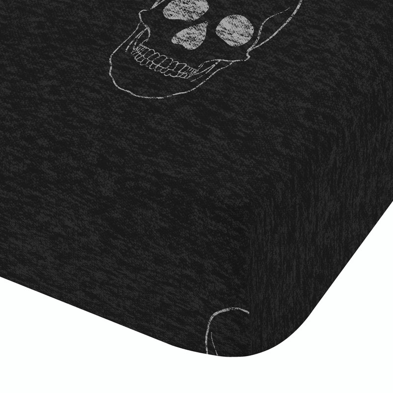 Skulls Fitted Sheet, Double