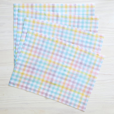 Gingham Checks - 100% Pure Linen Placemats