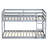 Solid Wood Twin over Twin Loft Bed with Ladder – Low Height, Durable Slats & Underbed Storage,Grey-1349669968