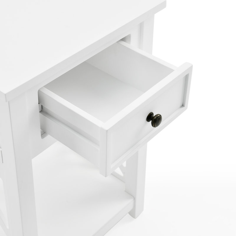 Middlebury 3-Piece Pine Wood Coffee & End Table Set in Crisp White