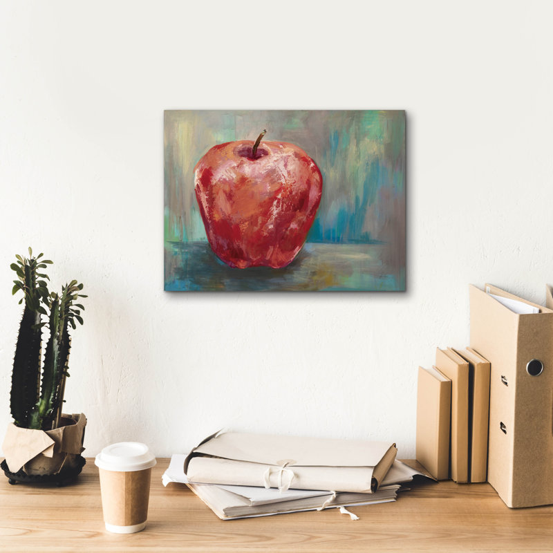«Red Apple Crop» par Jeanette Vertentes, art mural sur toile, H 12 po x l 16 po x P 0,75 po