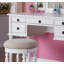 Ensemble de meuble-lavabo de chambre à coucher contemporain avec tiroirs de tabouret à miroir pliables de couleur blanche-2082824426