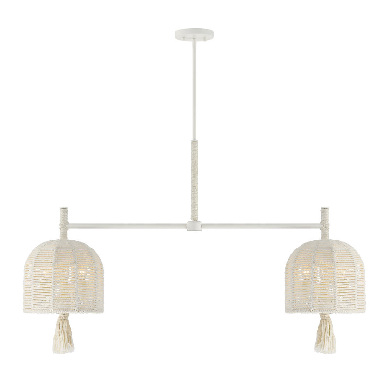 Lunara 6-Light Chandelier in Cotton by Breegan Jane