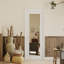 Interior Door Slab with Frame - 1 Lite Mirror White MDF Door, Prehung-Style Door Kit with Pre-installed Hinges, Locking Silver Handle Included, No Pre-drilled Holes-125132414-125132411