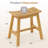 Shower Bench Teak Wood Shower Stool w/ Curved Seat Waterproof Bath Bench