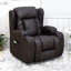 Bonded Leather Electric Recliner with Massager and Heating-1764396167