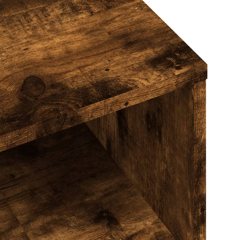 Havard Unfinished TV Stand, 40cm H x 80cm W x 40cm D, Smoked Oak