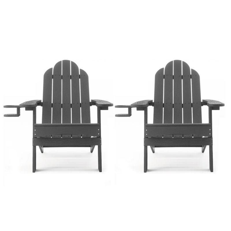 Chaise Adirondack pliante Emerico, Gris