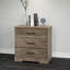 Table de chevet à 3 tiroirs, table de bout à 3 tiroirs Yazeed, rangement pour chambre à coucher, bureau, salon, l 16,5 po x l 27,5 po x H 26,75 po, gris-1371578648