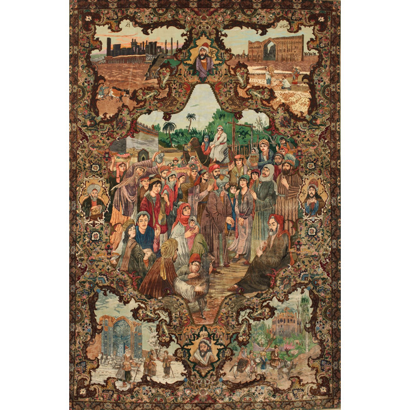Tapis décoratif brun oriental Padraig, Rectangle 7 pi x 9 pi