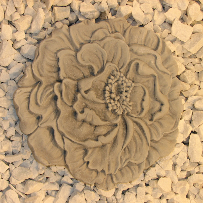 Peony Stepping Stone, Antique Gray
