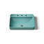 Vox Vitreous China Rectangular Vessel Bathroom Sink with Overflow-856925034-856925035