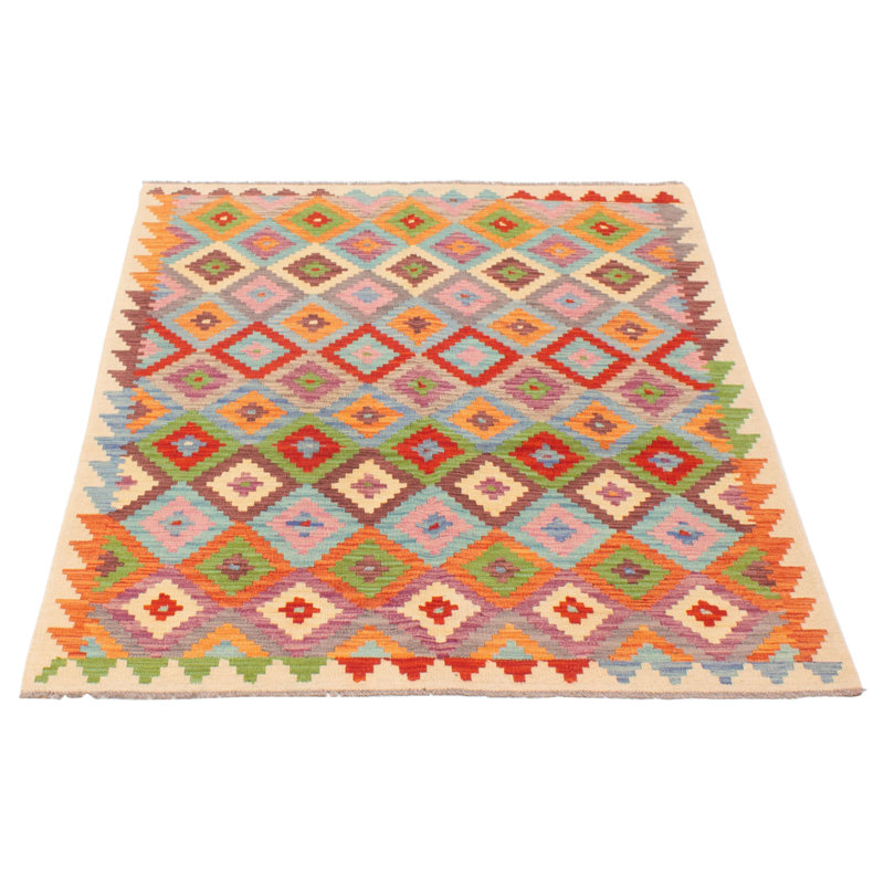 Tapis unique orange de 4 pi 10 po x 6 pi 6 po