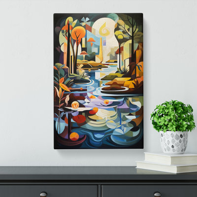Pond Cubism - Wrapped Canvas