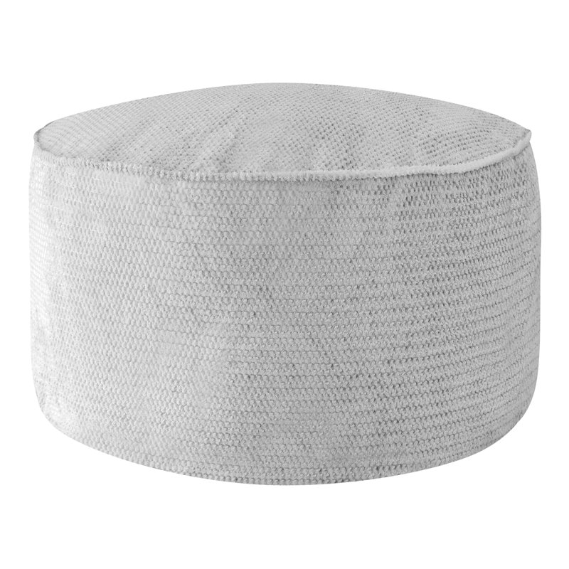 Calleigh Upholstered Pouf, Sutherland Dove 100% Polyester