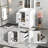 Modern Compact Vanity Cabinet With Ceramic Sink, Space-saving Storage