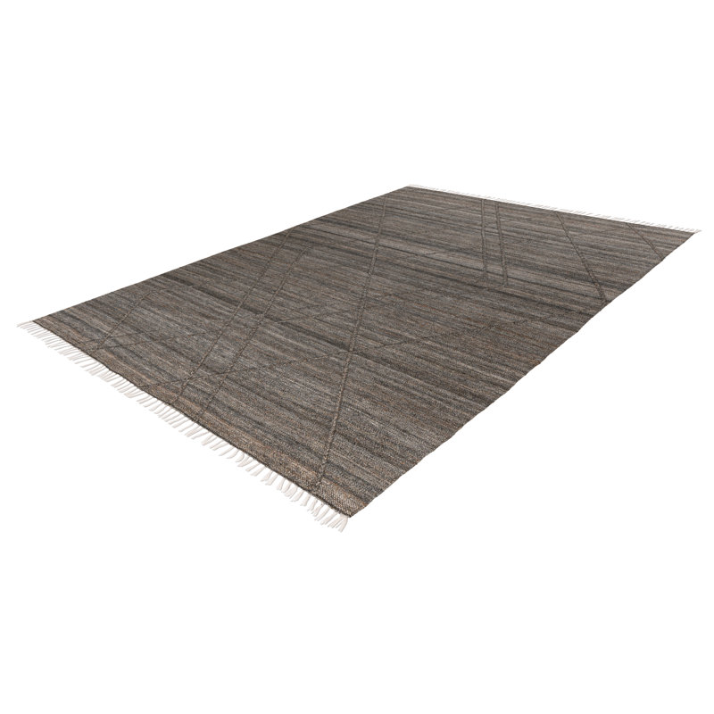 Dakar Uni Hand Woven Area Rug, Anthracite, Rectangle 160 x 230cm