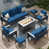 Blue Cushion/Black Frame