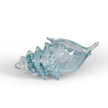 Lagoon Glass Seashell, Aqua