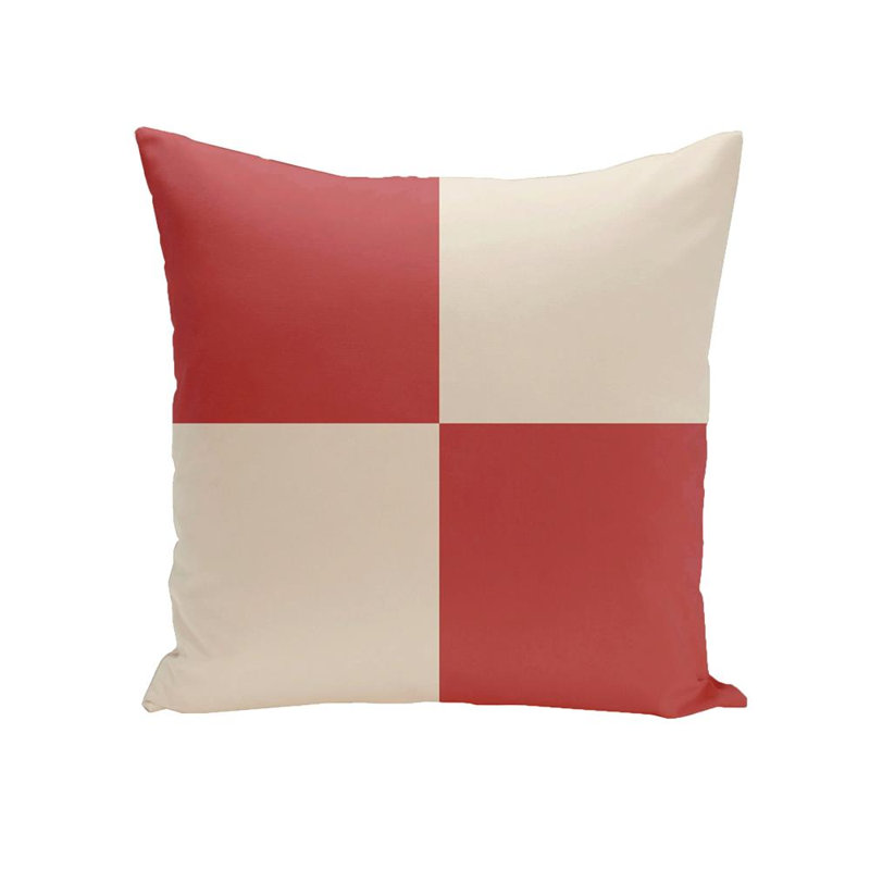 Indoor/Outdoor Pillow Cover & Insert, 16" H x 16" W x 6" D, Bulb