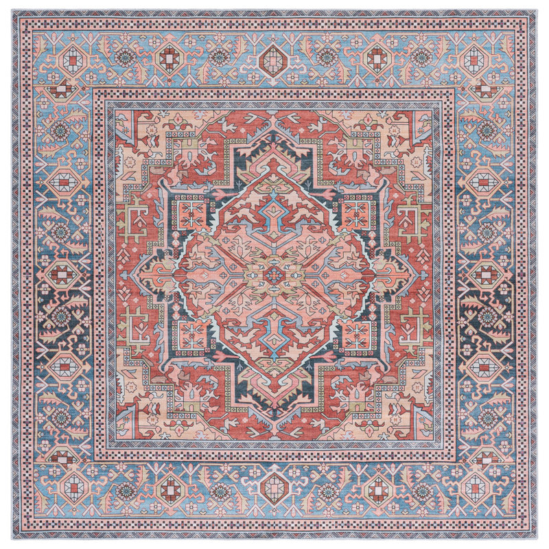 Arizona Performance Machine Washable Oriental Indoor Rug, Square 6'