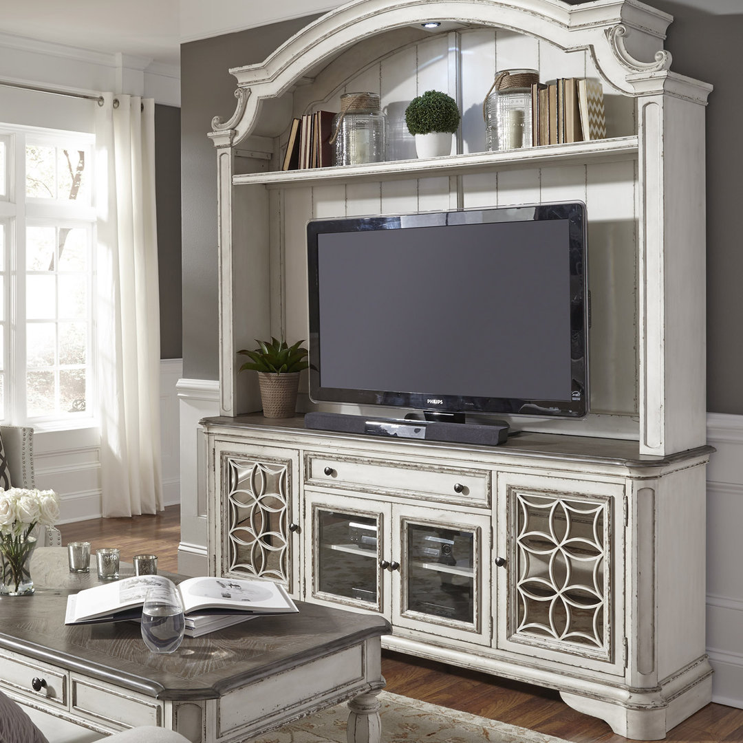 Colchester Entertainment Center for TVs up to 80" - Antique White Laurel Foundry Modern Farmhouse®