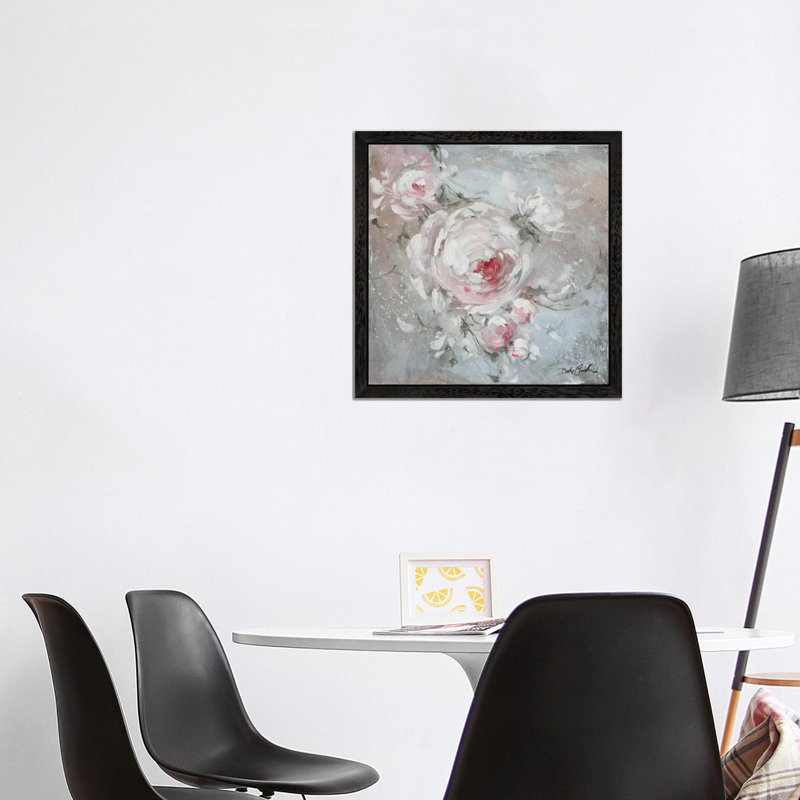 Blush I by Debi Coules - Painting on Canvas, 45.72 cm H x 45.72 cm W, Black Framed
