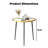 Solid Wood Tabletop Single-Seater Coffee Table, White