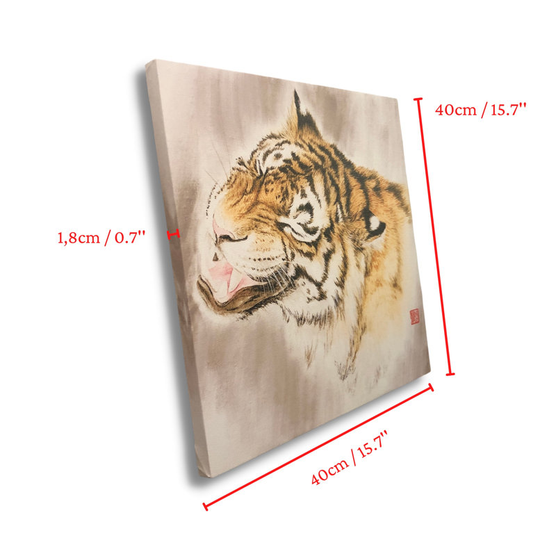 Tiger 1 Piece Wrapped Canvas Painting