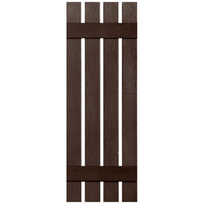 Two Batten, Four Board Open Vinyl Shutters Pair