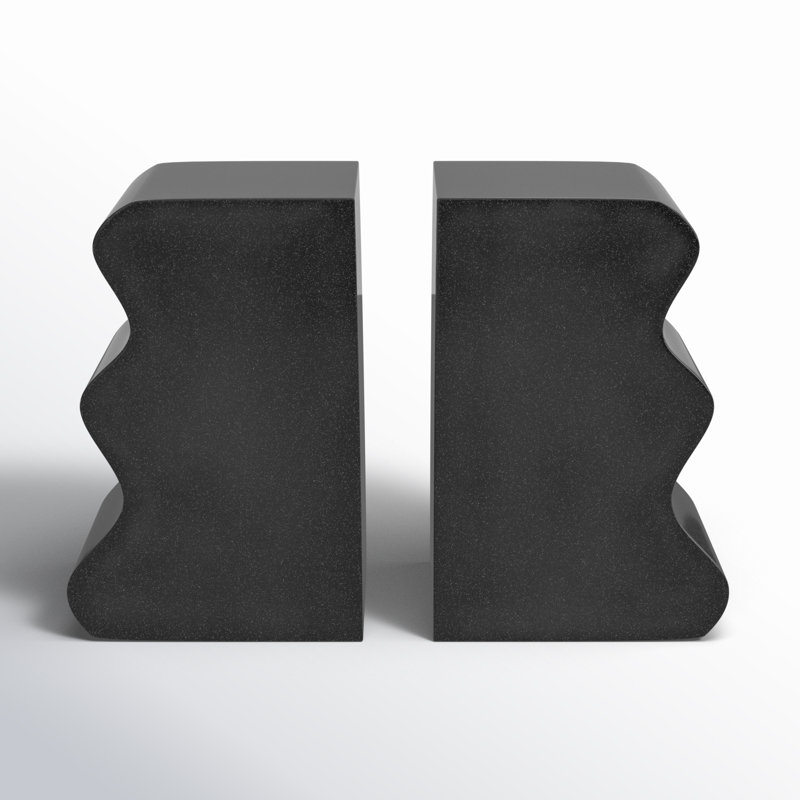 Moresby Aluminum Non-Skid Bookends, Dark Gray