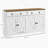Sideboard, Buffet Cabinet With 2 Drawers, 2Storage Cabinets, 4 Barn-Style Doors