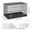 Cage à oiseaux 30 pouces, grandes cages à perruches en métal pour petits perroquets perroquets et inséparables, cage à oiseaux avec support roulant et plateau