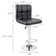 Swivel Upholstered Adjustable Height Counter Stool with Metal Frame
