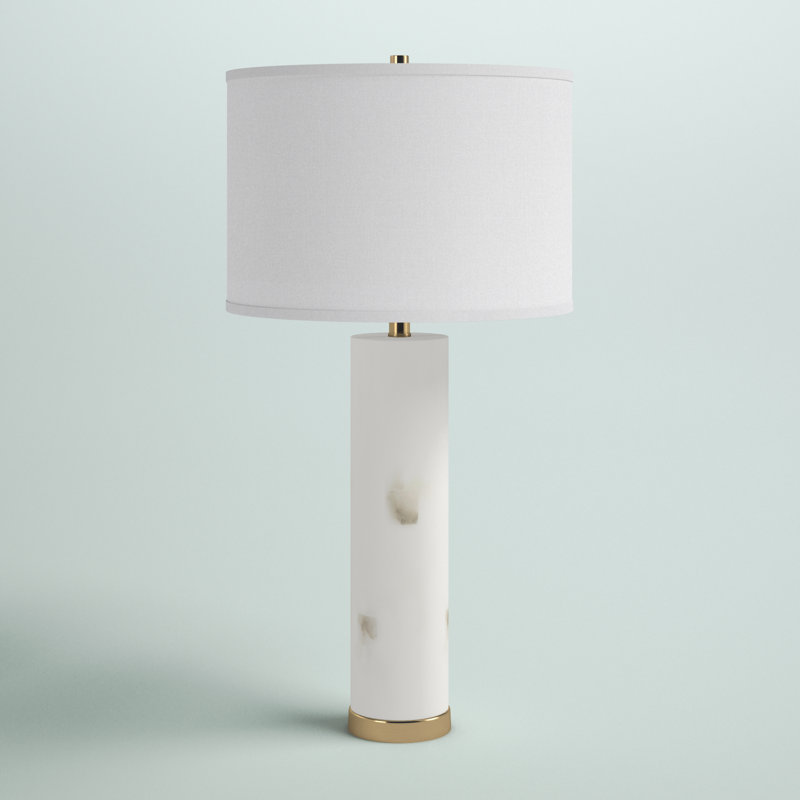 Greyleigh Afton White Alabaster Table Lamp