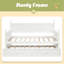 Lit de jour simple en bois avec lit gigogne simple (blanc)