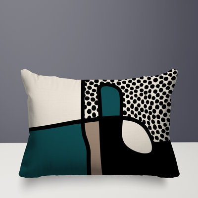 Jai Abstract Reversible Indoor/Outdoor Lumbar Pillow