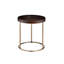 , Table d'appoint Mid-Century, bord rabattu, hauteur de 22,35 po, base en bois comprimé, pieds en métal cuivré, table de style Mid-Century de 22,35 po avec entretien de 3 chiffons humides